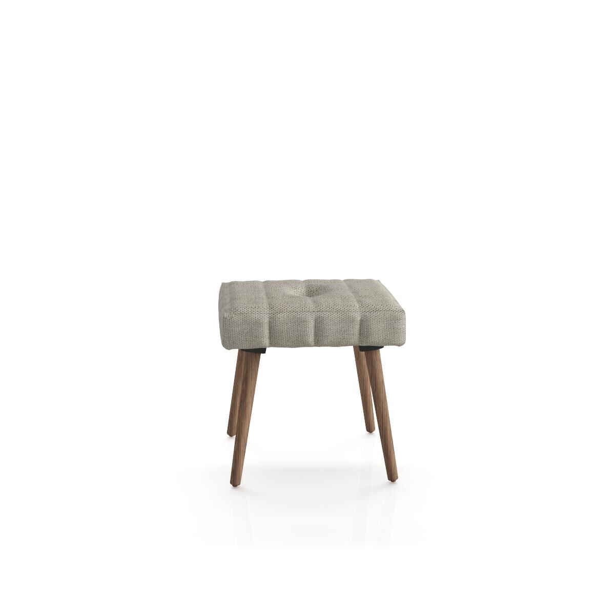 Mickey 50X50 Puf Smoked Meşe Ayak Polo 932 Açık Kahve