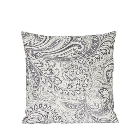 Yastık Gizli Dikişli 45x45 Gri Beyaz Desenli