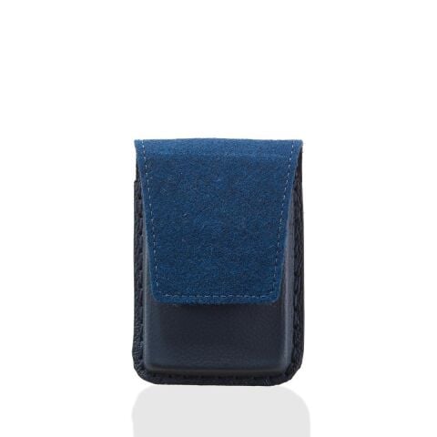 Deri Keçe Kapaklı Kartlık Lacivert