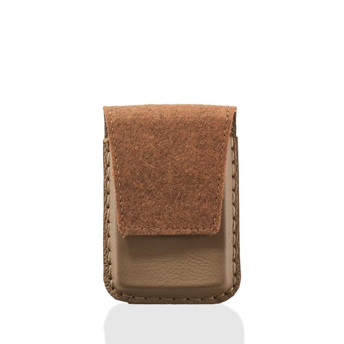 Deri Keçe Kapaklı Kartlık Hardal