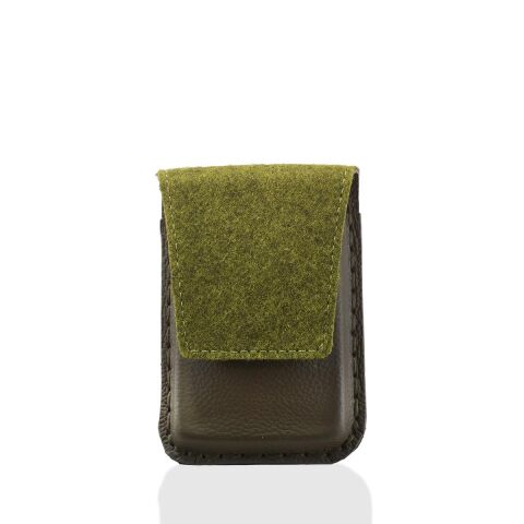 Deri Keçe Kapaklı Kartlık Yeşil