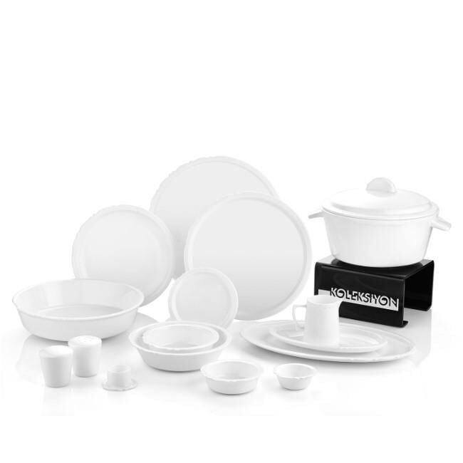 Eser-i İstanbul 12 Kişilik Yemek Takımı 120 Parça Sade