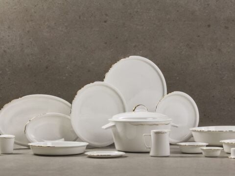 Eser-i İstanbul 12 Kişilik Yemek Takımı 120 Parça Altın