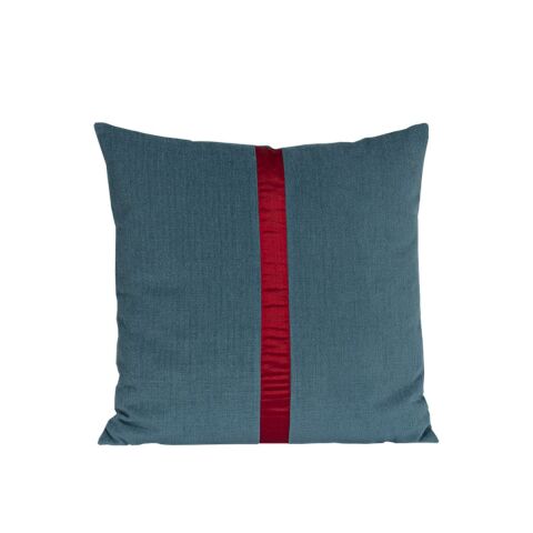 Yastık Gizli Dikişli 45x45 Kırmızı Biyeli