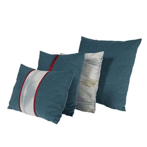 Yastık Gizli Dikişli 45x45 Kırmızı Biyeli
