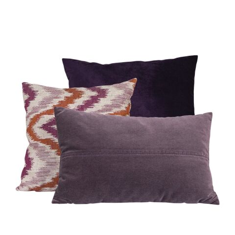 Yastık Süs Dikişli 55x35 Mor