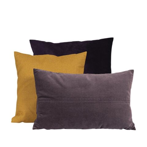 Yastık Süs Dikişli 55x35 Mor