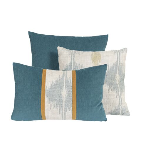 Yastık Gizli Dikişli 45x45 Yeşil Desenli