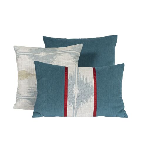 Yastık Gizli Dikişli 45x45 Yeşil Desenli