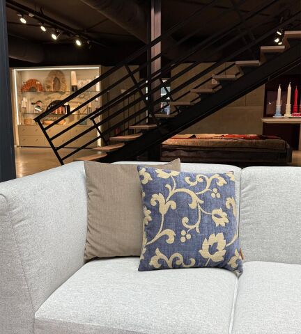 Cushion Desenli Yastık 45x45 Lacivert