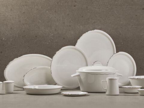 Eser-i İstanbul 12 Kişilik Yemek Takımı 120 Parça Platin