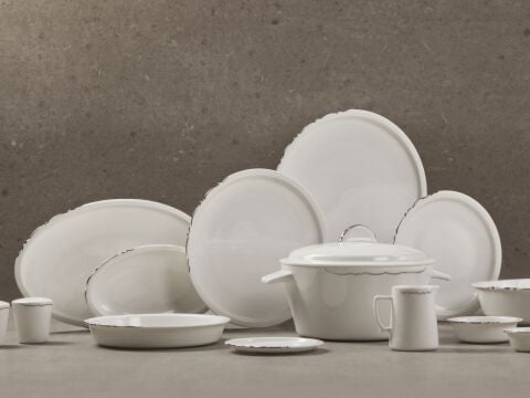 Eser-i İstanbul 12 Kişilik Yemek Takımı 120 Parça Platin