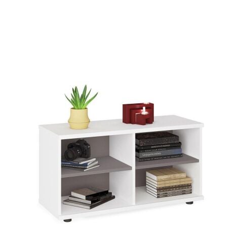 Sodade Komodin / TV / Kitaplık M1AR 100X40X H53 Beyaz