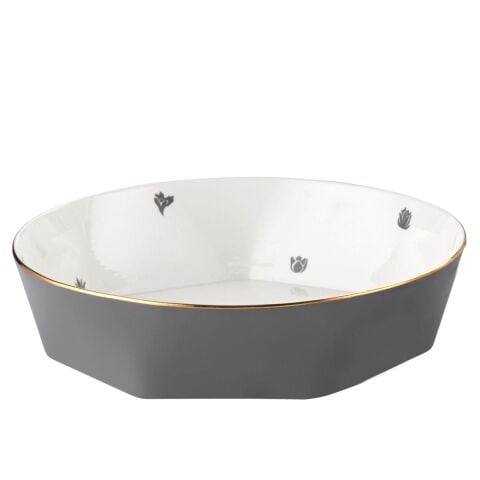 Mislina 12 Kişilik Yemek Takımı 55 Parça Gri