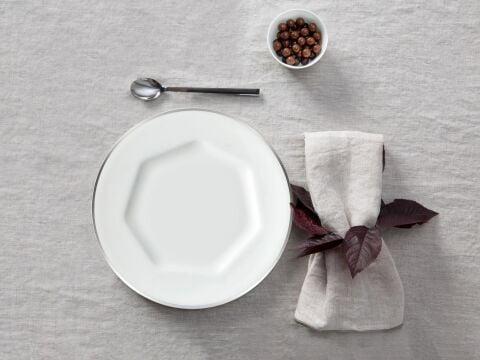 Mislina 12 Kişilik Yemek Takımı 122 Parça Platin Bordür