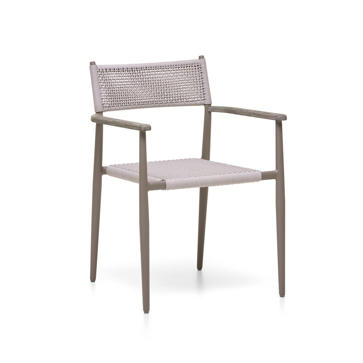 WO Knot Kolçaklı Bahçe Sandalye Taupe