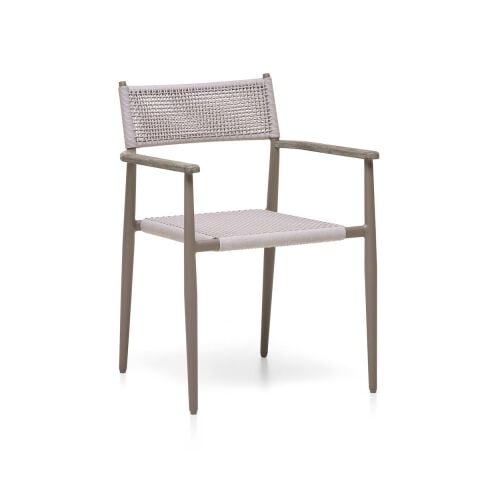 WO Knot Kolçaklı Bahçe Sandalye Taupe