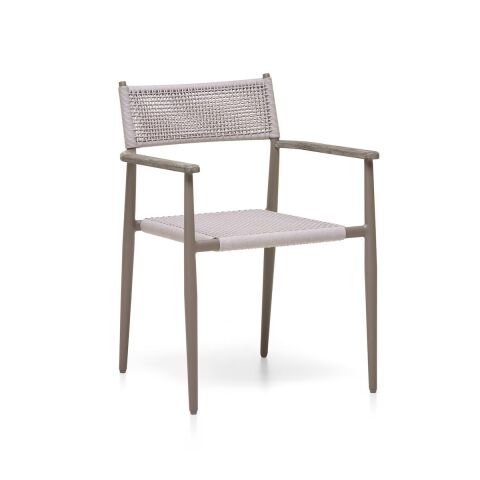 WO Knot Kolçaklı Bahçe Sandalye Taupe