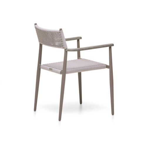 WO Knot Kolçaklı Bahçe Sandalye Taupe