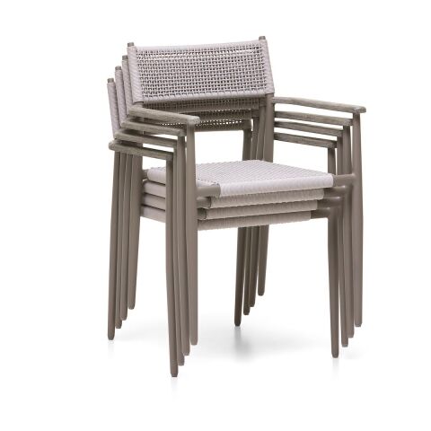 WO Knot Kolçaklı Bahçe Sandalye Taupe