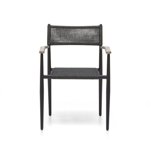 WO Knot Kolçaklı Bahçe Sandalye Siyah