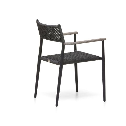WO Knot Kolçaklı Bahçe Sandalye Siyah