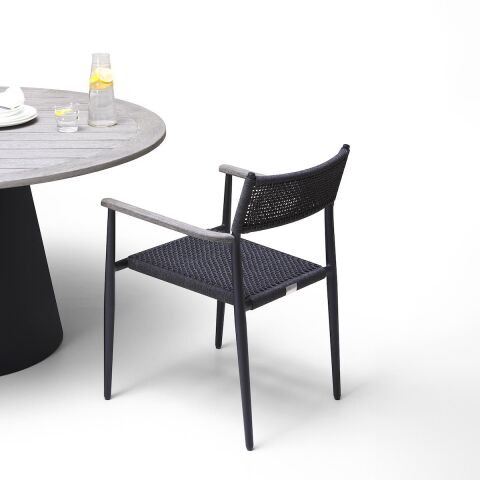 WO Rotunda Ø 140 Bahçe Masa-Mahagony/Ral 9017