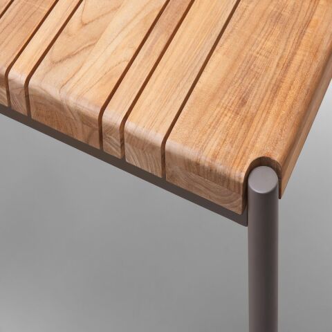 WO Emma 100X200 Bahçe Masa-Teak/Ral Taupe