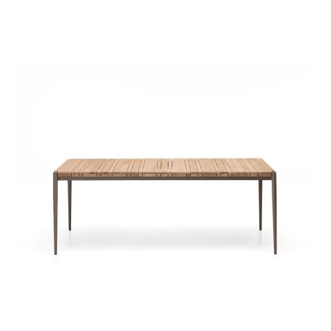 WO Emma 100X200 Bahçe Masa-Teak/Ral Taupe