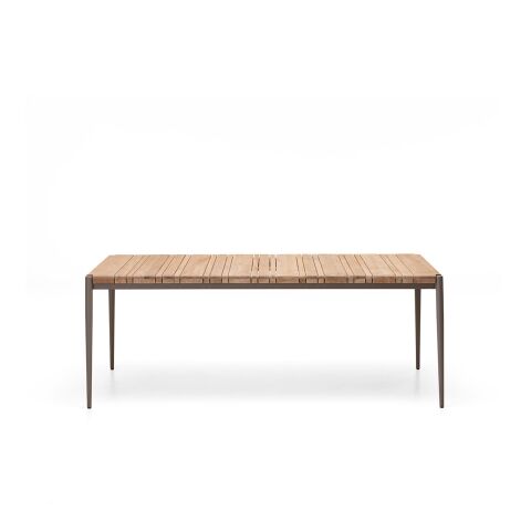 WO Emma 100X200 Bahçe Masa-Teak/Ral Taupe
