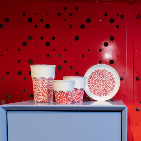 Koi Adaçayı Mini Porselen Tabak Krem