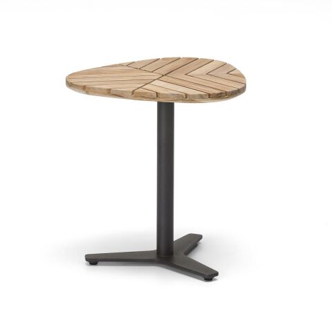 WO Leaf Sehpa Ø 40 Metalik Kahve Alm/Teak