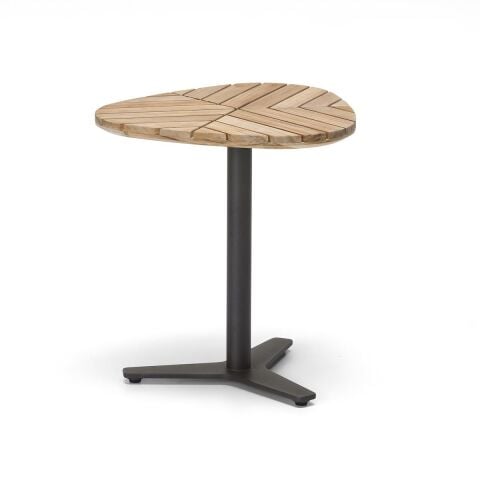 WO Leaf Sehpa Ø 40 Metalik Kahve Alm/Teak