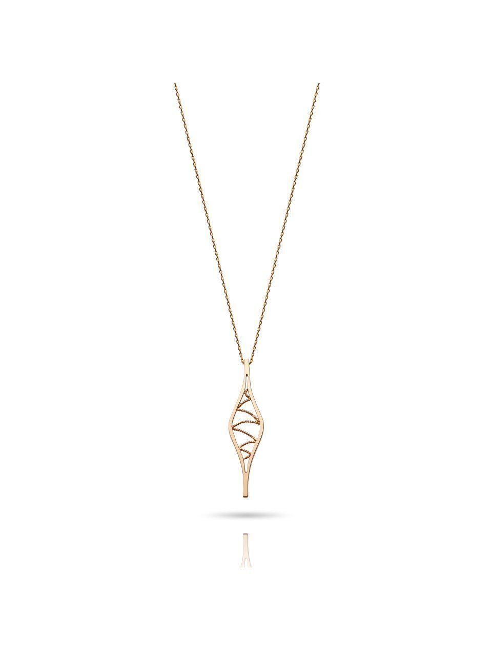 Mardin Gümüş Kolye 24 K Altın Kaplama Rose