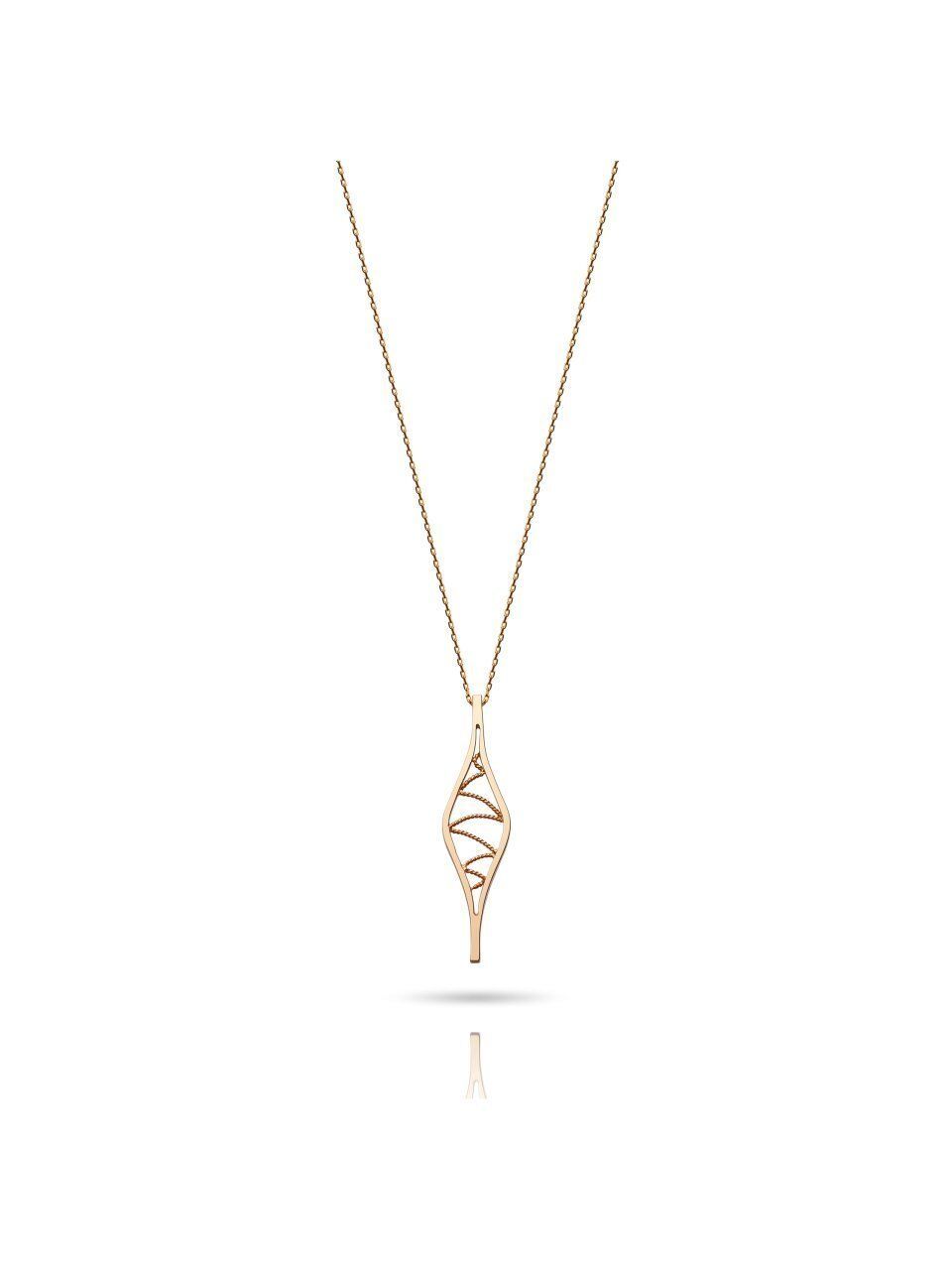 Mardin Gümüş Kolye 24 K Altın Kaplama Rose