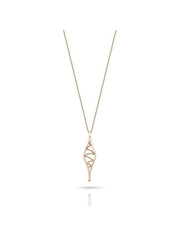 Mardin Gümüş Kolye 24 K Altın Kaplama Rose