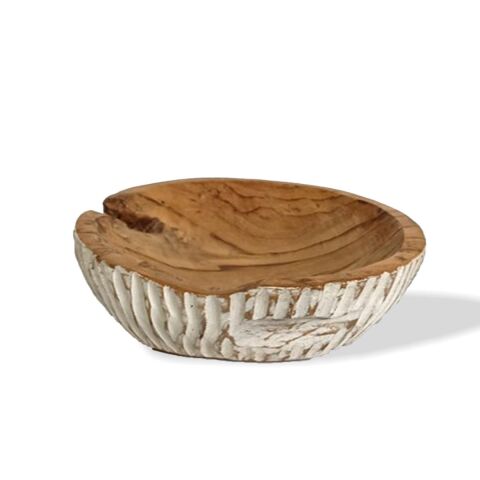 WO Dekoratif Teak Ahşap Kase A