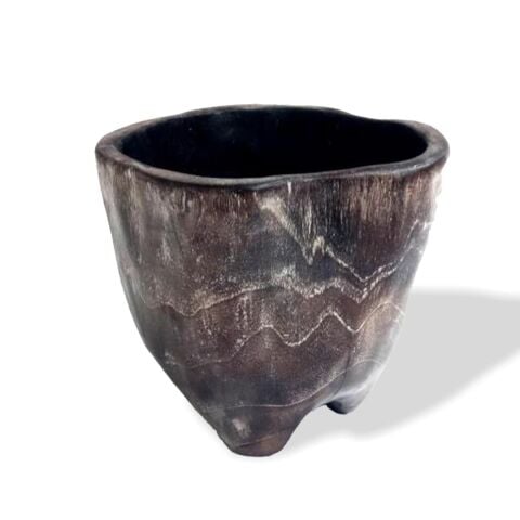 WO Dekoratif Siyah Ahşap Uzun Kase