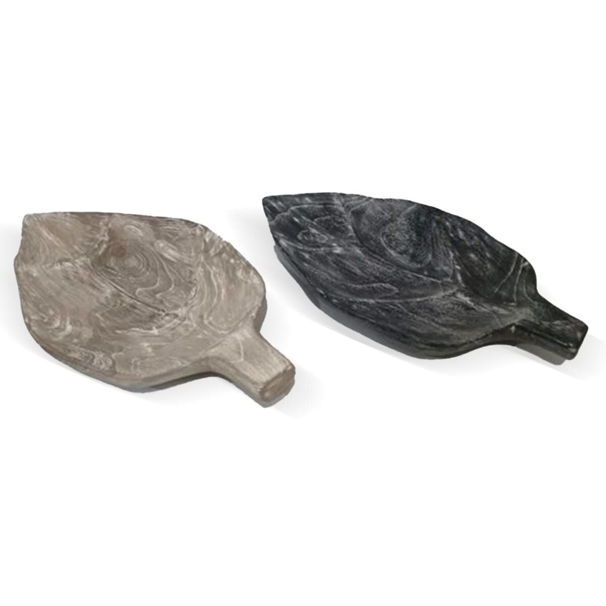 WO Yaprak Ahşap Tabak Seti Teak