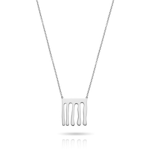 Nazarlık Gümüş Kolye 24 K Altın Kap. Silver