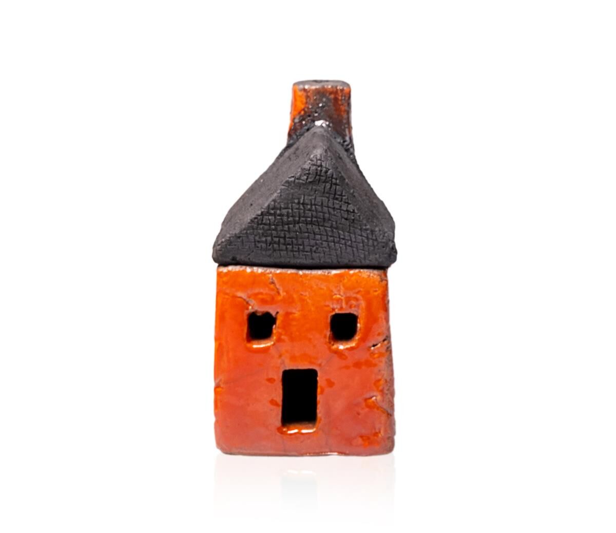 RAKU Seramik Ev 2K 3P Turuncu