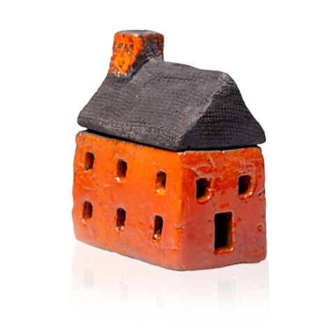 RAKU Seramik Ev 2K 3P Turuncu