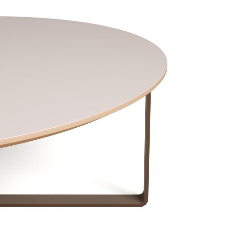 Cross Sehpa Granit Laminat Tabla Metalik Kahve Ayak