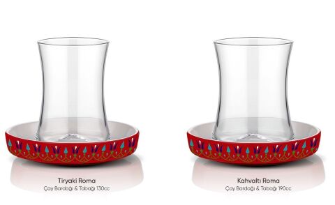 İstanbul Kahvaltı Roma Çay Bardağı Seti 6 lı