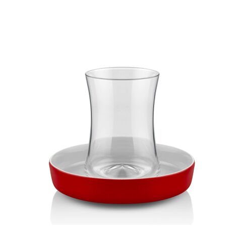 İstanbul Tiryaki Kırmızı Çay Bardağı Seti 6 lı