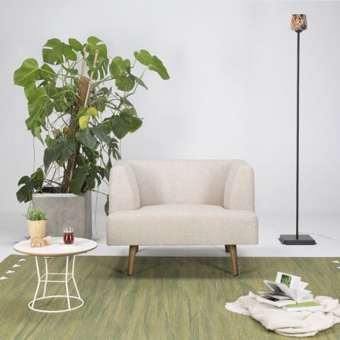 Almond Tekli Koltuk Mega Fk Col07 Açık Bej