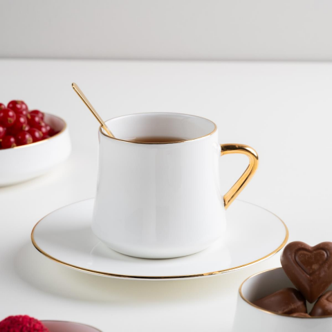 Sufi Çay/Kahve fincan 6 lı Set Altın
