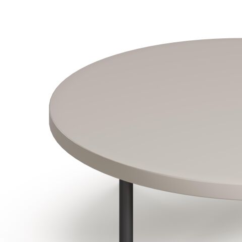 Line Sehpa Luna Melamin Tabla Metalik Antrasit Ayak 80x80x24,5 cm