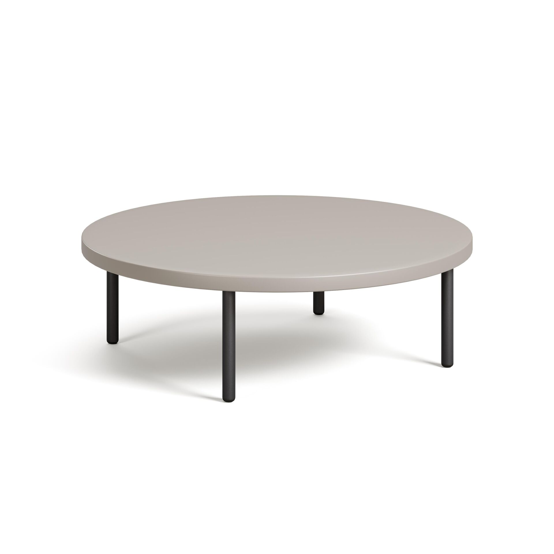 Line Sehpa Luna Melamin Tabla Metalik Antrasit Ayak 80x80x24,5 cm
