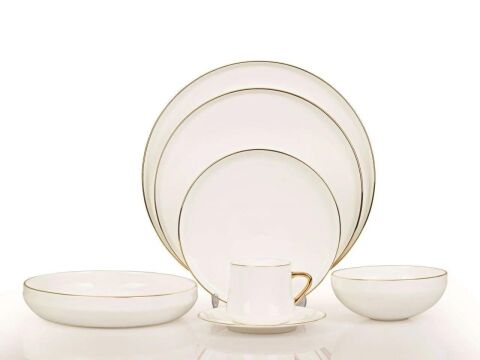 Sufi 12 Kişilik Yemek Takımı 132 Parça Altın